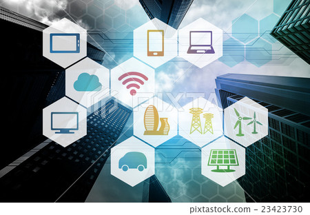 城市面貌和物聯網形象 23423730