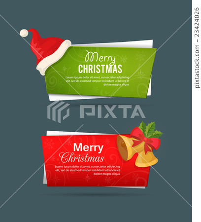 Christmas label set with calligraphic  23424026