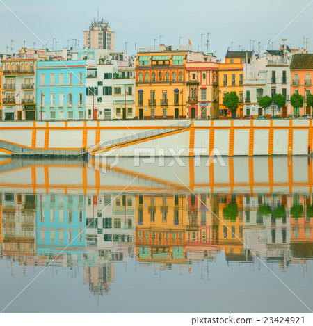 Seville cityscape with historical buildings, Spain Seville cityscape with historical buildings, Spain 23424921