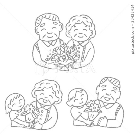 Free Vector | Hand drawn smiley grandparents illustration