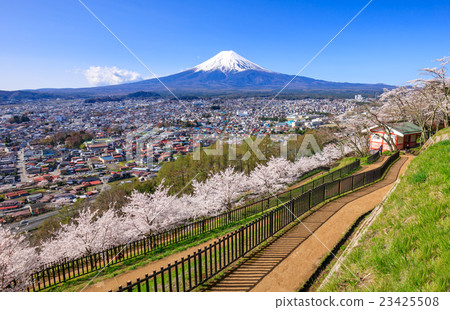 Aerial view of mt.Fuji, Fujiyoshida, Japan Aerial view of mt.Fuji, Fujiyoshida, Japan 23425508