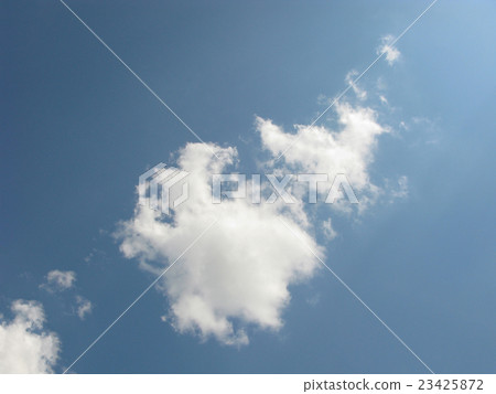 Clouds moving up to solar light 23425872
