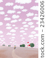 Post card, illustration (sheep cloud) 23426006