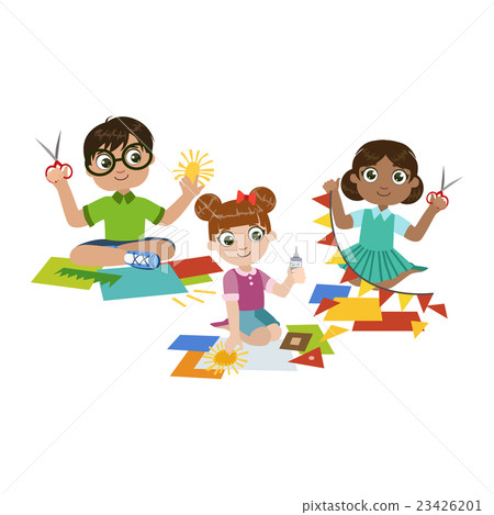Kids Doing The Paper Craft Kids Doing The Paper Craft 23426201