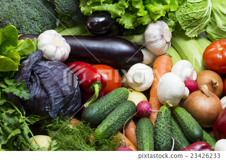 Background of fresh vegetables 23426233