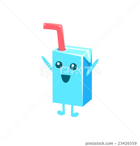 Milk Box With Straw Character 23426359