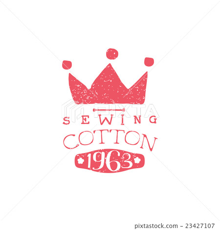 Sewing Cotton Vintage Emblem Sewing Cotton Vintage Emblem 23427107