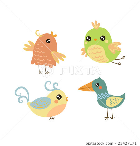 Four Cute Small Birds Set Four Cute Small Birds Set 23427171