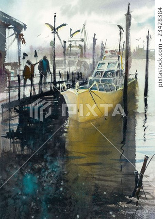 Fishing port pier Fishing port pier 23428384