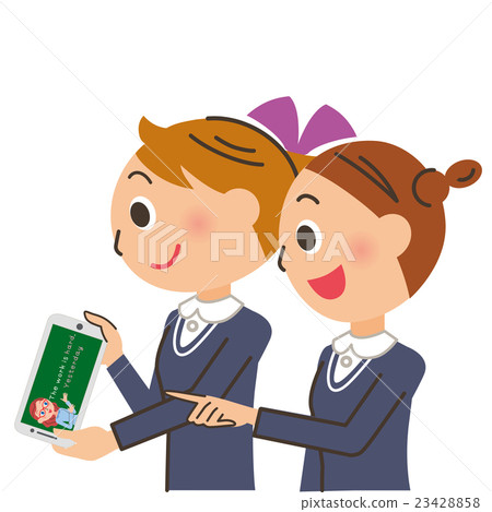 Students watching video classes Students watching video classes 23428858