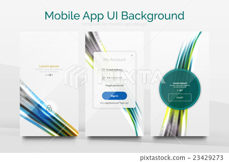 Mobile application interface background design - Stock Illustration ...