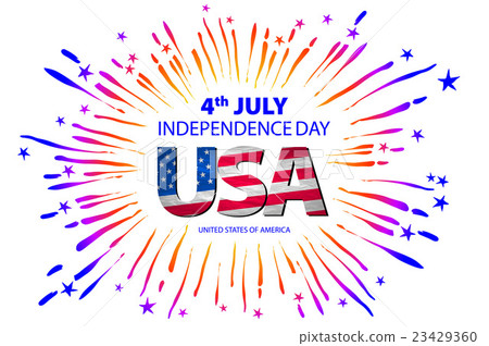 4th of July independence day fireworks vector - Stock Illustration ...
