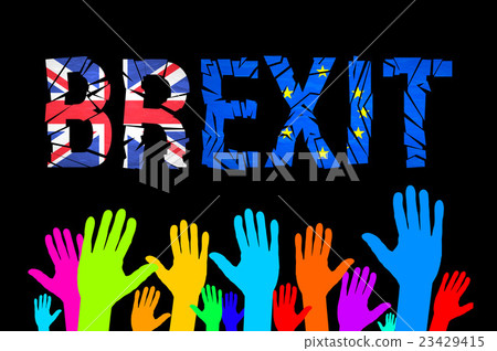 Brexit Cracks Text Isolated. United Kingdom Exit-插圖素材 [23429415] - PIXTA圖庫