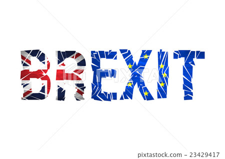 Brexit cracks Text Isolated. United Kingdom exit Brexit cracks Text Isolated. United Kingdom exit 23429417