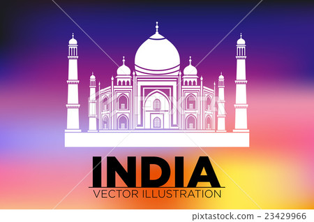 Taj Mahal, Agra, India vector 23429966