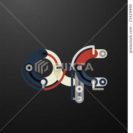 Cartoon linear letters icons Cartoon linear letters icons 23429999