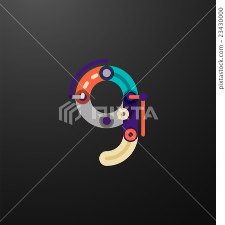 Cartoon linear letters icons Cartoon linear letters icons 23430000
