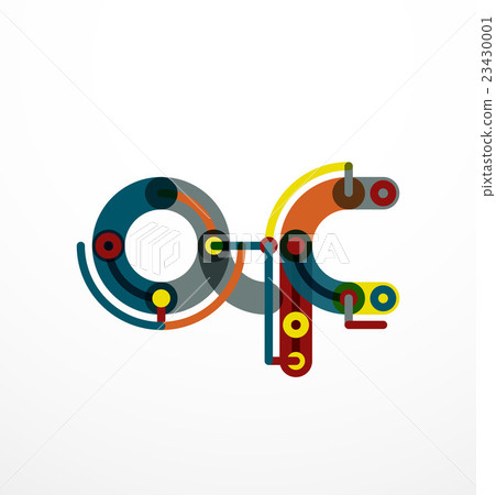 Cartoon linear letters icons Cartoon linear letters icons 23430001
