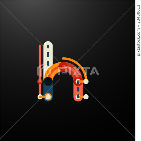 Cartoon linear letters icons Cartoon linear letters icons 23430013