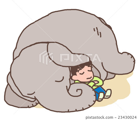 Elephant and boy Elephant and boy 23430024