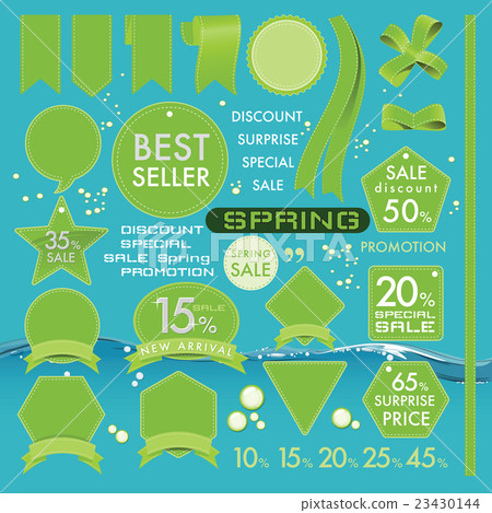 Element Leather labels on Spring set concept Element Leather labels on Spring set concept 23430144