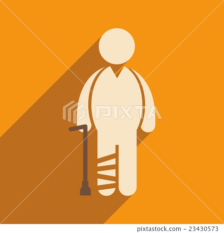 Modern flat icon with long shadow People leg - Stock Illustration ...