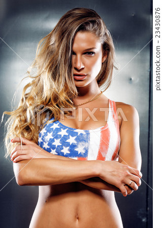 Sexy girl on grey background Sexy girl on grey background 23430876