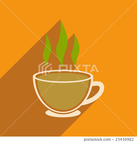 Modern flat icon with long shadow Indian tea - Stock Illustration ...