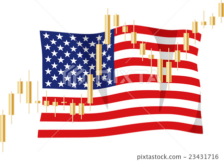 股票價格和國旗 23431716