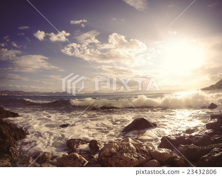 stone coast in Greece 23432806