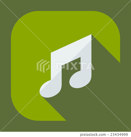 Flat modern design with shadow icons music 23434999
