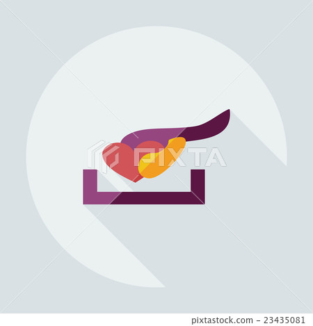 Flat modern design with shadow icons heart family - Stock Illustration ...