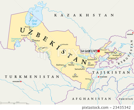 Uzbekistan Political Map 23435342
