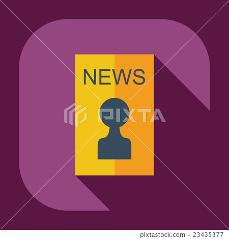 Flat modern design with shadow icons journalist 23435377