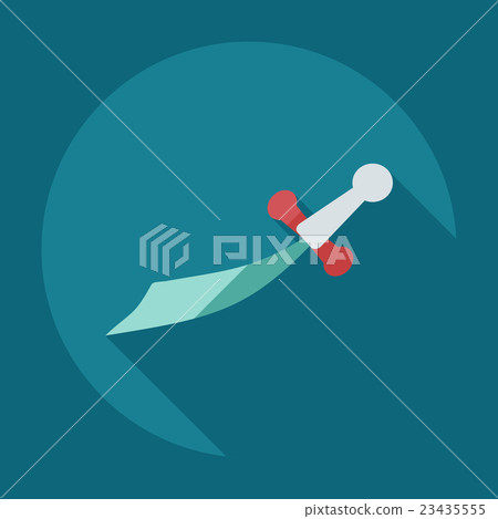Flat modern design with shadow icons dagger 23435555