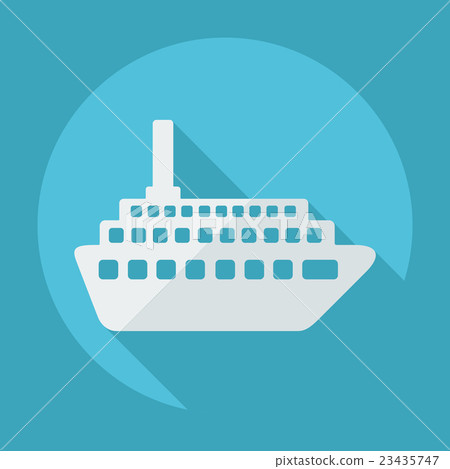 Flat modern design with shadow icon ship - Stock Illustration [23435747 ...