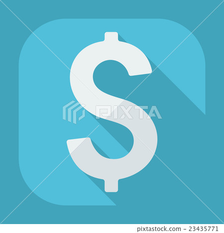 Flat modern design with shadow icons currency unit Flat modern design with shadow icons currency unit 23435771