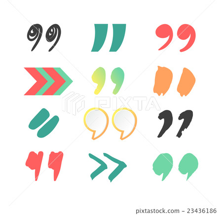 Quote sign vector set. 23436186