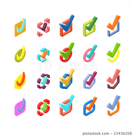 Check vote icons vector set. - Stock Illustration [23436208] - PIXTA