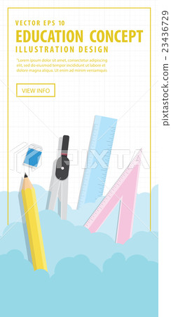 Banner Stationery in the air among the clouds. Banner Stationery in the air among the clouds. 23436729