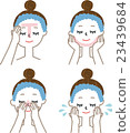 Women who cleanses facial cleansing 23439684
