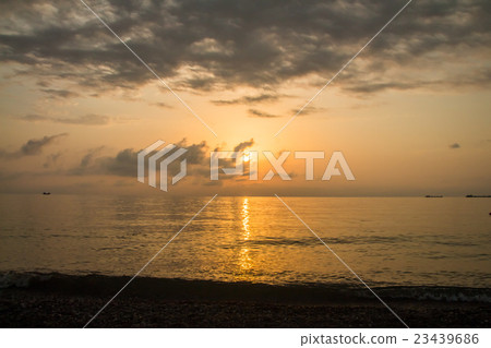 Beautiful sunset over the sea 23439686