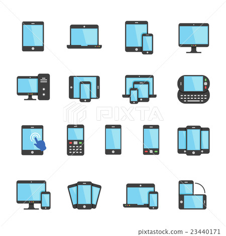 Color icon set - responsive devices - Stock Illustration [23440171] - PIXTA