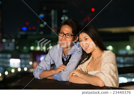 Couple night balcony image 23440376
