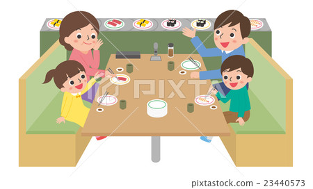 Sushi roll with family 23440573