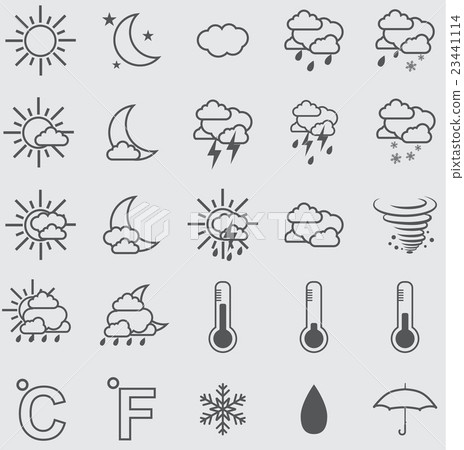 Weather Icons with White Background Weather Icons with White Background 23441114