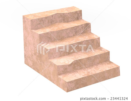 3d illustration of simple stairs. low poly 3d illustration of simple stairs. low poly 23441324