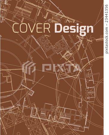 Drawing of abstract architectural detail on flat 23441356