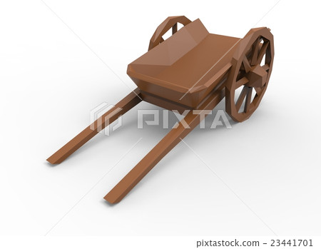 3d illustration of the cart. low poly 23441701