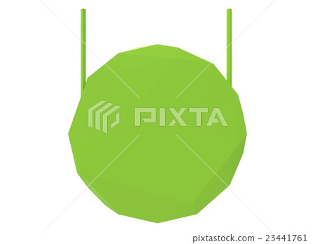 3d illustration of low poly plaque sign. 23441761